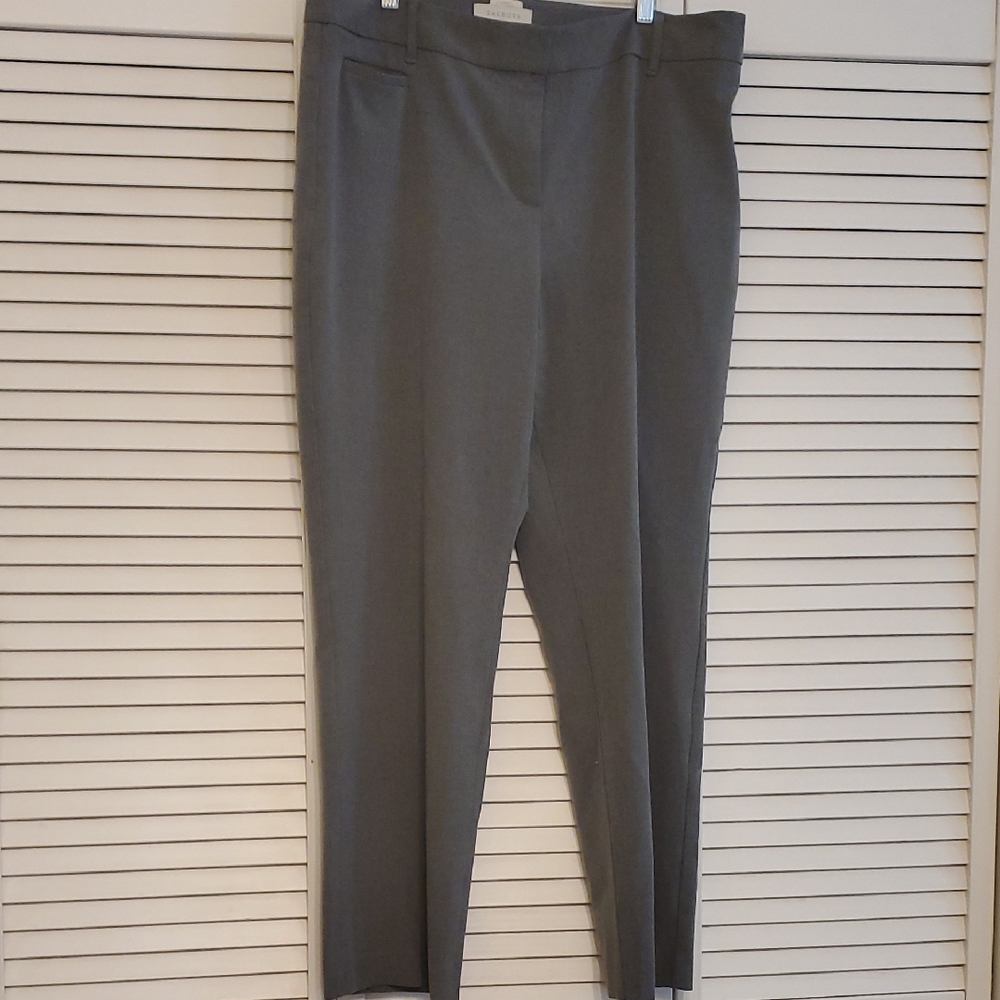 Talbots Women's Curvy Gray Career Pants Trousers,  Size 16